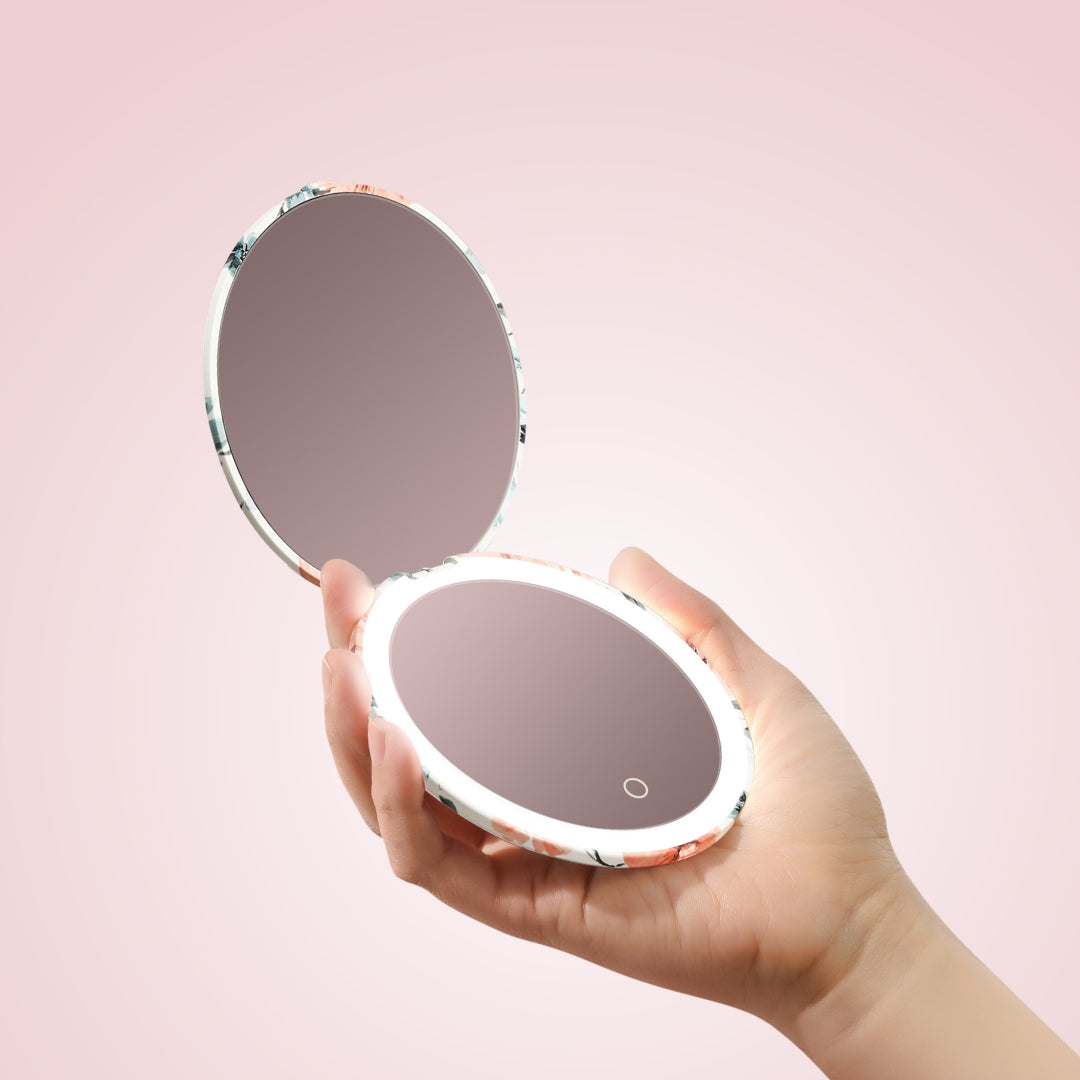 Mini Taylor LED Compact Mirror | Romantic Florals